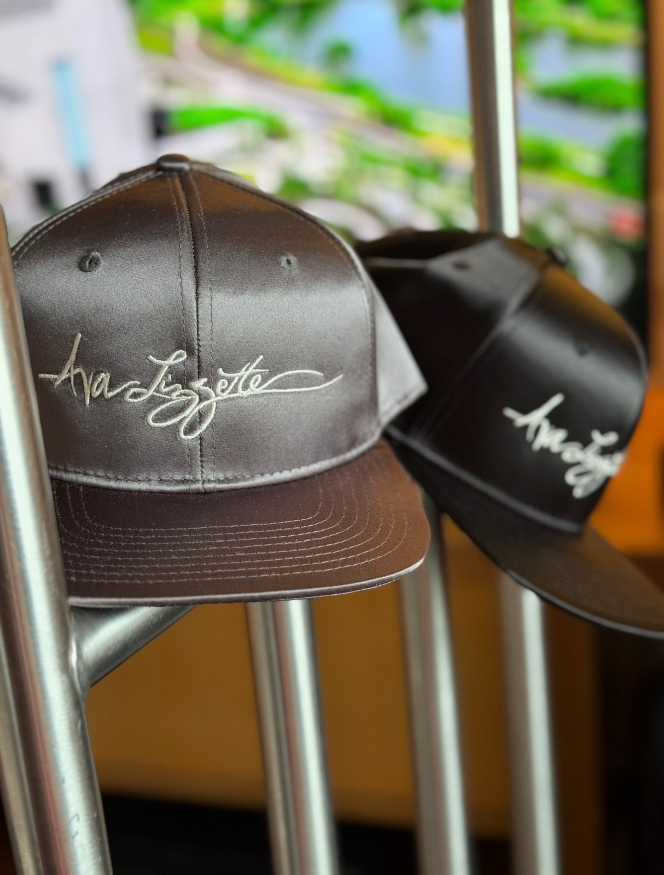 Ava Lizzette Signature Summer Satin Baseball Cap